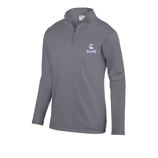 [FOLQFFGY-AS-LOGO2] Decker Men's FlexFleece 1/4 Zip (Adult S, Gray, Logo 2)
