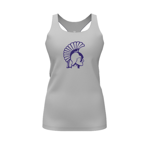 [FT0TRBGY-FYS-LOGO1] Decker Racerback Tank Top (Female Youth S, Gray, Logo 1)