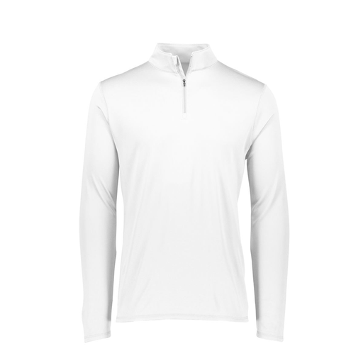 [FTLQFLWH-AS-LOGO1] Decker Men's Flex-Lite 1/4 Zip Shirt (Adult S, White, Logo 1)