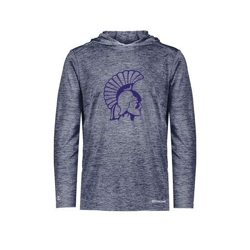 [FOLHCGNV-YS-LOGO1] Decker Youth Charge Hoodie (Youth S, Navy, Logo 1)