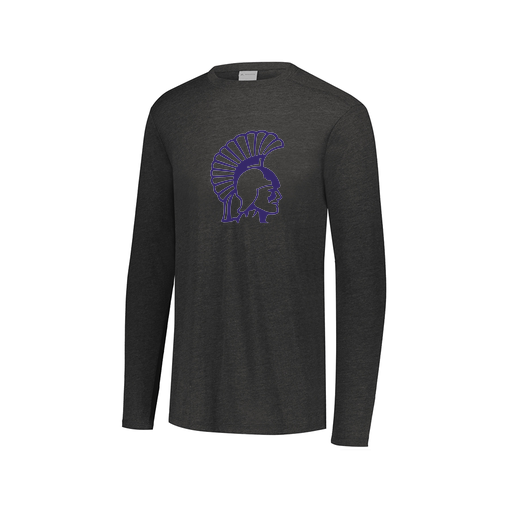 [FTLCUBBK-AXS-LOGO1] Decker Men's Tri-Blend T-Shirt - Long Sleeve (Adult XS, Black, Logo 1)